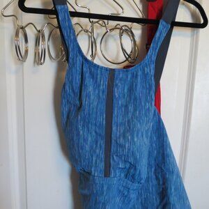 Woman's Nike 3XL Blue/Gray Racer Back Tankini top